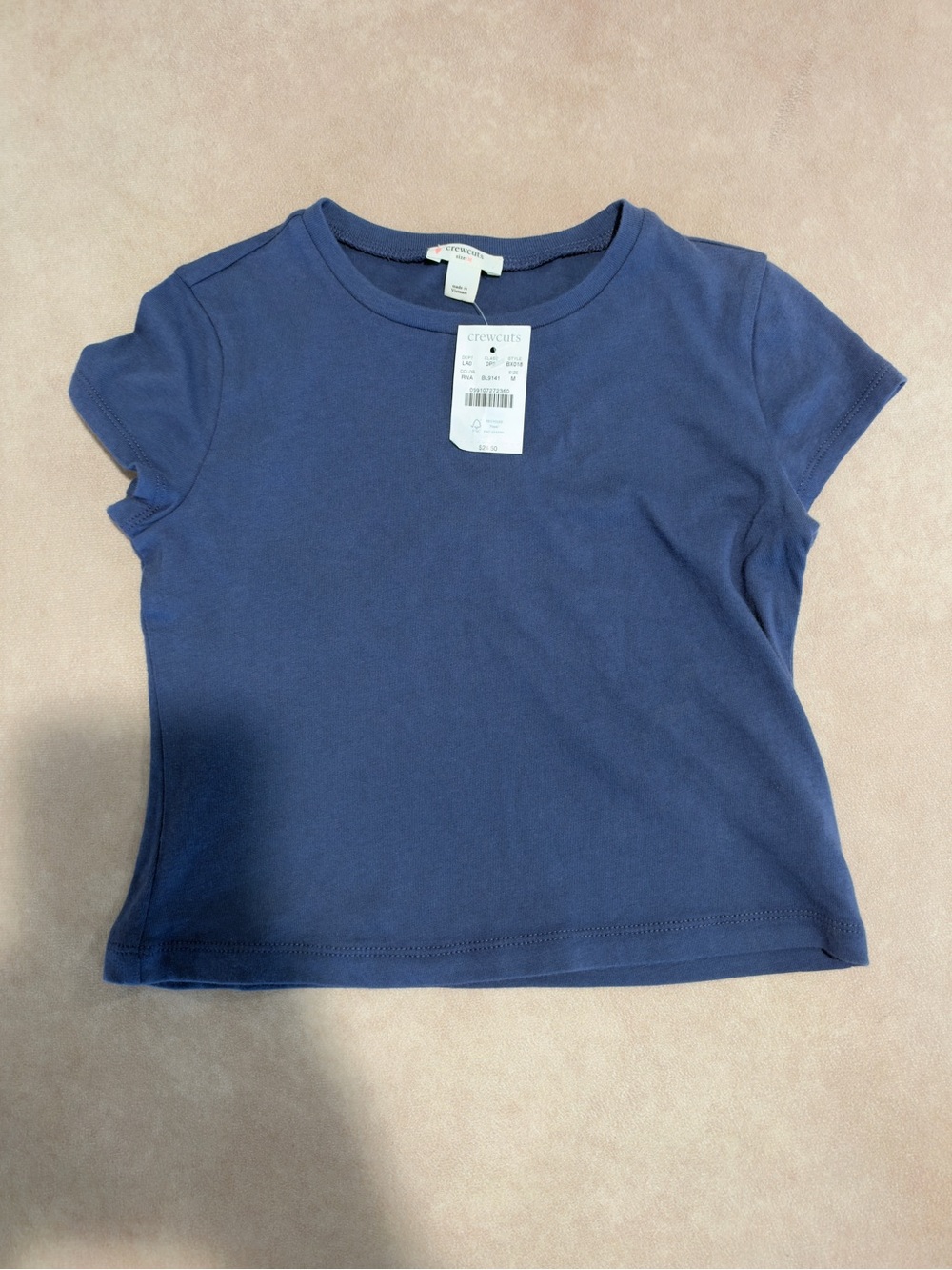 Crewcuts Girls' shrunken T-shirt in vintage jersey • size medium • NWT • BX018